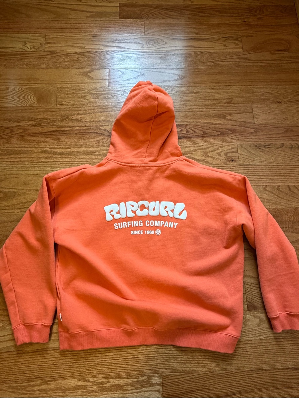 Rip Curl Orange Hooded Pullover Sweatshirt - Picture 2 of 3